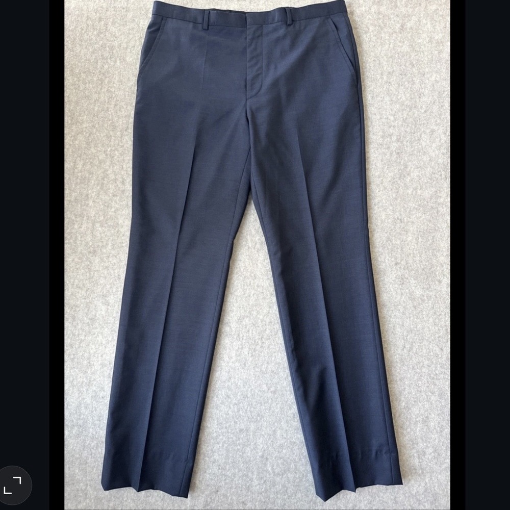 Hugo Boss Astro Wool Mohair Blend Pants Mens Actual 34x33 Blue Regular Fit